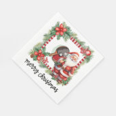 Ping Pong Tafeltennis Kerstthema Servet (Hoek)