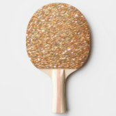 Ping pong tafeltennis koper gouden glitter peddel tafeltennisbatje (Voorkant)