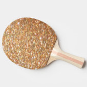 Ping pong tafeltennis koper gouden glitter peddel tafeltennisbatje (Zijkant)