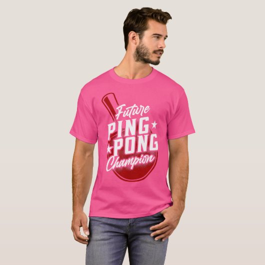Ping Pong Tafeltennis Paddle Future Ping Pong Cha T-shirt (Voorkant volledig)