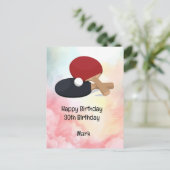 Ping pong tafeltennis verjaardags Kaart (Staand voorkant)