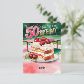 Ping pong tafeltennis verjaardags Kaart (Staand voorkant)