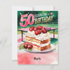 Ping pong tafeltennis verjaardags Kaart