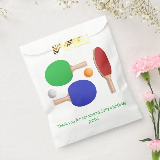 Ping Pong Tafeltennis Verjaardagsfeest Bedankzakje (Gezegeld)