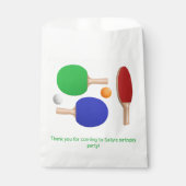 Ping Pong Tafeltennis Verjaardagsfeest Bedankzakje (Voorkant)