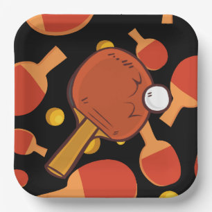 Ping Pong Tafeltennis Verjaardagsfeest Papieren Bordje