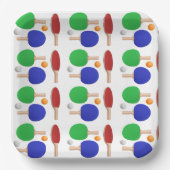 Ping Pong Tafeltennis Verjaardagsfeest Papieren Bordje (Voorkant)