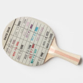 Ping Pong Tafeltennisbatje (Zijkant)