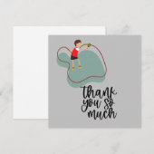 Ping Pong-tafeltennisspeler Bedankkaart (Voorkant / Achterkant)