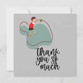 Ping Pong-tafeltennisspeler Bedankkaart