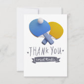 Ping Pong thema Bedankt kaart (Voorkant)