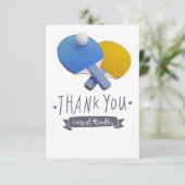 Ping Pong thema Bedankt kaart (Staand voorkant)