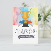 Ping Pong thema Bedankt kaart (Staand voorkant)