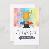 Ping Pong thema Bedankt kaart (Voorkant / Achterkant)