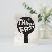 Ping Pong Think Fast Briefkaart (Staand voorkant)