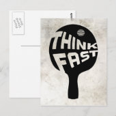 Ping Pong Think Fast Briefkaart (Voorkant / Achterkant)
