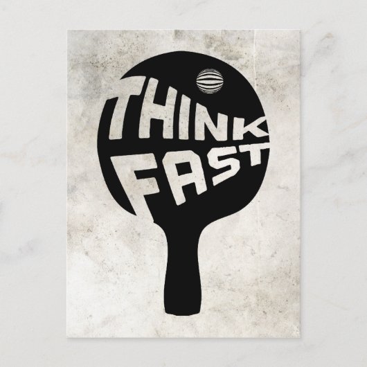 Ping Pong Think Fast Briefkaart (Voorkant)