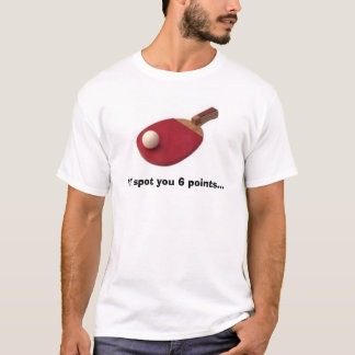 Ping pong-uitdaging t-shirt