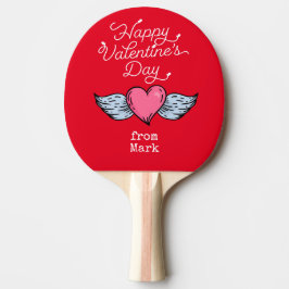 Ping Pong Valentijnsdag met hart Tafeltennisbatje