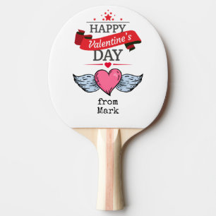 Ping Pong Valentijnsdag met hart Tafeltennisbatje