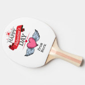 Ping Pong Valentijnsdag met hart Tafeltennisbatje (Zijkant)