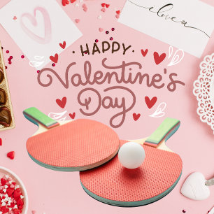 Ping Pong Valentijnshart Tafeltennisspeler Feestdagenkaart