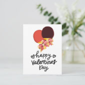 Ping Pong Valentijnsharttafeltennisspeler Feestdagenkaart (Staand voorkant)