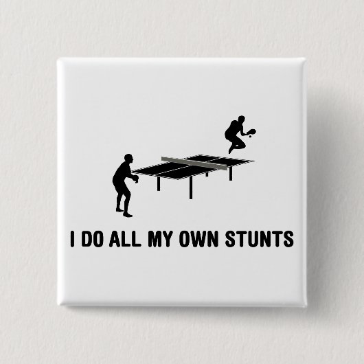 Ping Pong Vierkante Button 5,1 Cm (Voorkant)