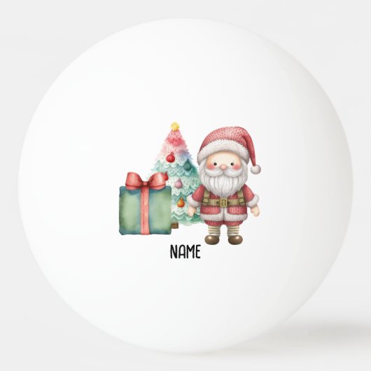 Ping pong Vrolijk kerstfeest met de kerstman Pingpongbal (Voorkant)