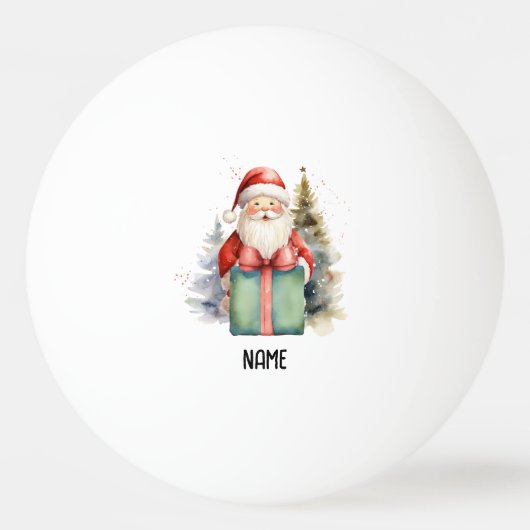 Ping pong Vrolijk kerstfeest met de kerstman Pingpongbal (Voorkant)