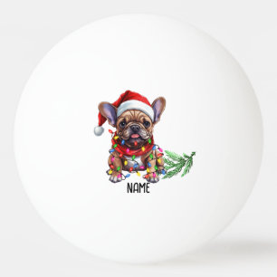 Ping pong Vrolijk kerstfeest met Santa Dog Pingpongbal
