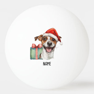 Ping pong Vrolijk kerstfeest met Santa Dog Pingpongbal