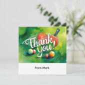 Ping Pong-waterverf Bedankkaart (Staand voorkant)