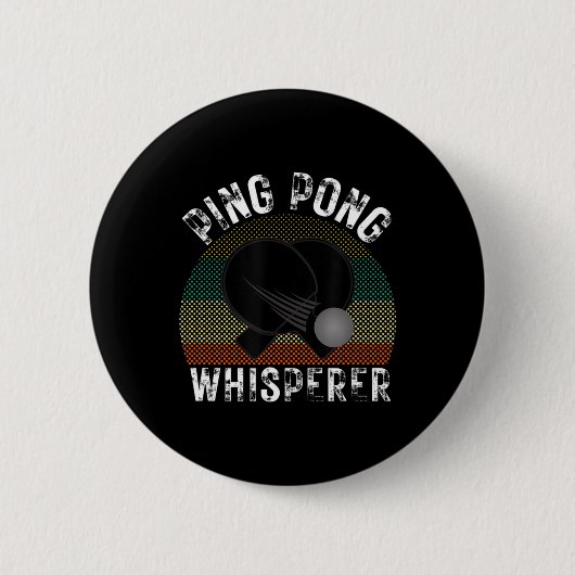 Ping Pong Whisperer Fun Ping Pong Player Gift Ronde Button 5,7 Cm (Voorkant)