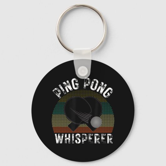 Ping Pong Whisperer Fun Ping Pong Player Gift Sleutelhanger (Voorkant)