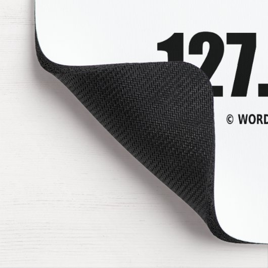 Pingel jezelf 127.0.0.1 (IT / computernetwerken) Muismat (Hoek)