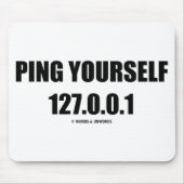 Pingel jezelf 127.0.0.1 (IT / computernetwerken) Muismat (Voorkant)