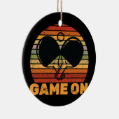 Pingel Pong Game op de Speler van de Varsiteit van Keramisch Ornament (Rechts)