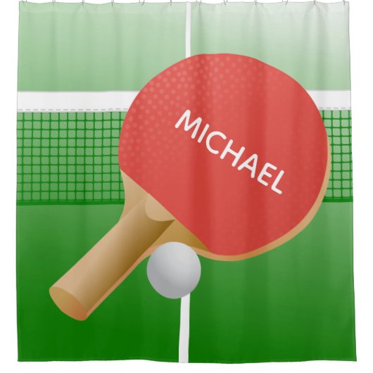 Pingel Tennis Design Showgordijn Douchegordijn (Voorkant)