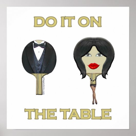 Pingepingpongtabel Poster (Voorkant)