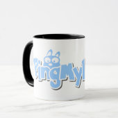 PingMyLinks 11 oz Combo Mok Cartoon Stijl Logo (Voorkant links)