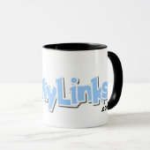 PingMyLinks 11 oz Combo Mok Cartoon Stijl Logo (Voorkant rechts)