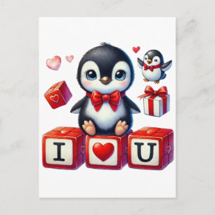 Pingouin Valentijnsdag grappige achtergronden 2026 Feestdagenkaart