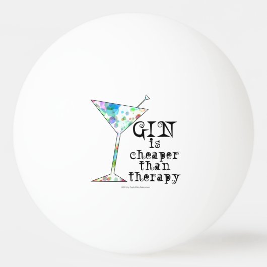 PINGPONG BALLS - GIN IS KAPER DAN THERAPIE PINGPONGBAL (Voorkant)