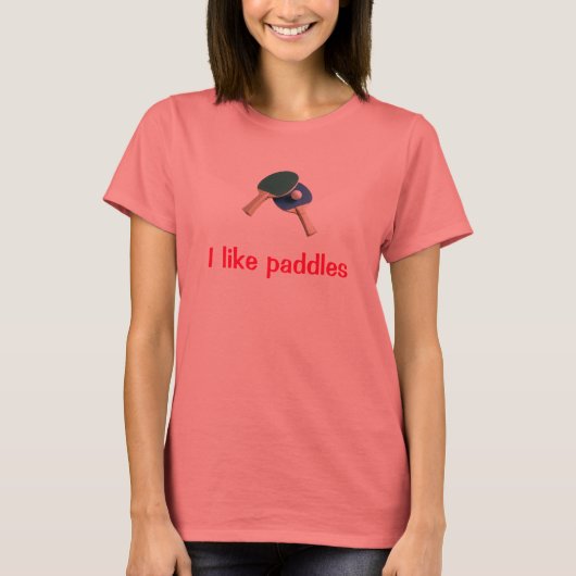 PingPong, ik hou van paddles T-shirt (Voorkant)