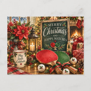 Pingpong Kerst thema Briefkaart