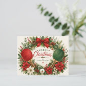 Pingpong Kerst thema Briefkaart (Staand voorkant)