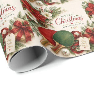 Pingpong Kerst thema Cadeaupapier