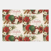 Pingpong Kerst thema  Inpakpapier Vel (Voorkant)