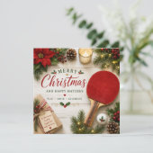 Pingpong Kerst thema  Kaart (Staand voorkant)